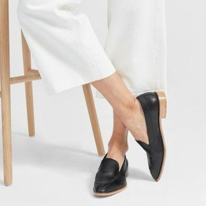 EUC Everlane The Modern Loafer Black Leather Flats - size 7